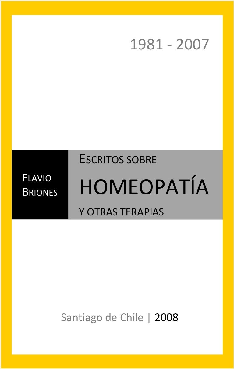 Escritos Sobre Homeopatia Flavio Briones 2008