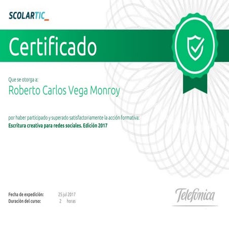 Escritura Creativa para redes sociales. Edición 2017