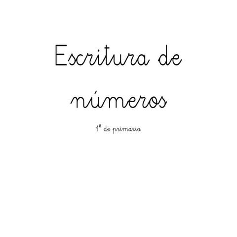 ESCRITURA DE NÚMEROS 40