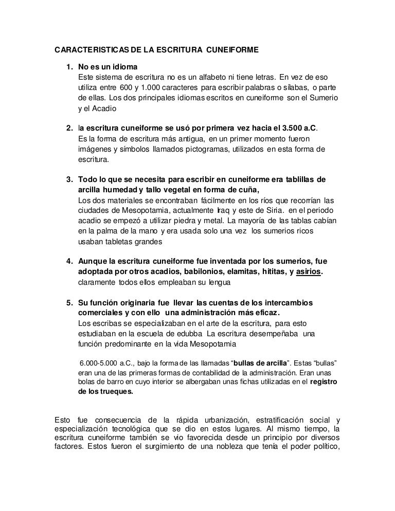 Escritura Pictografica Y Cuneiforme