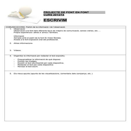 Escrivim    comunicacions