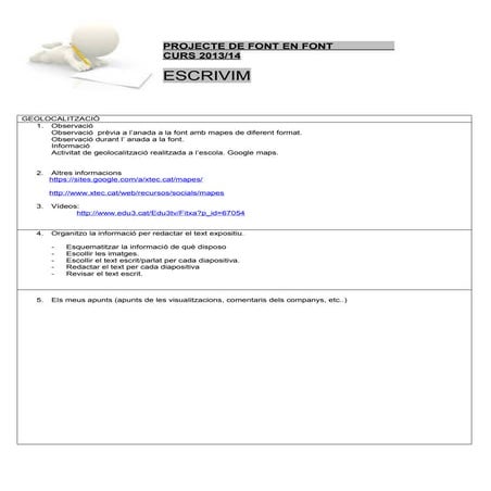 Escrivim geolocalització