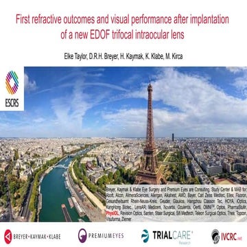 Introduction of a new diffractive trifocal intraocular lens. Comparison ...