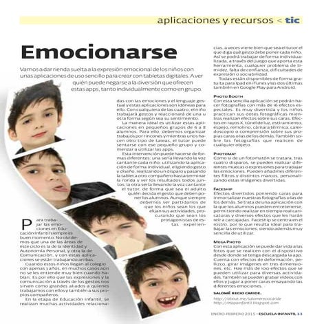 Escuela Infantil. App Emociones