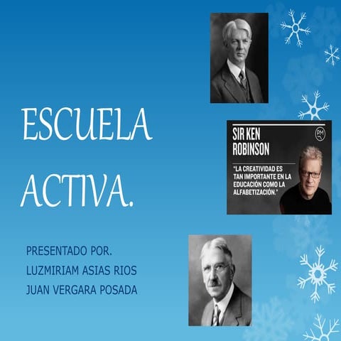 Escuela  Activa Principales autores.