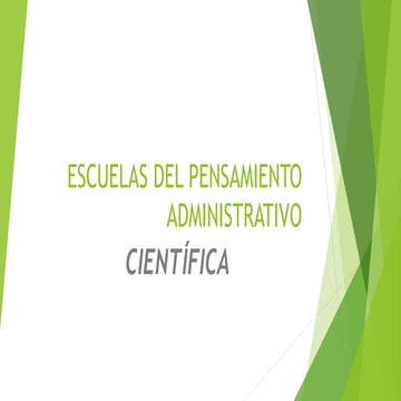 Escuela científica de administración