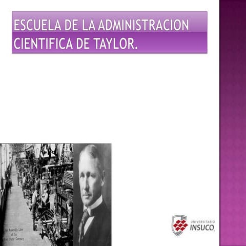 Escuela cientifica de frederick taylor