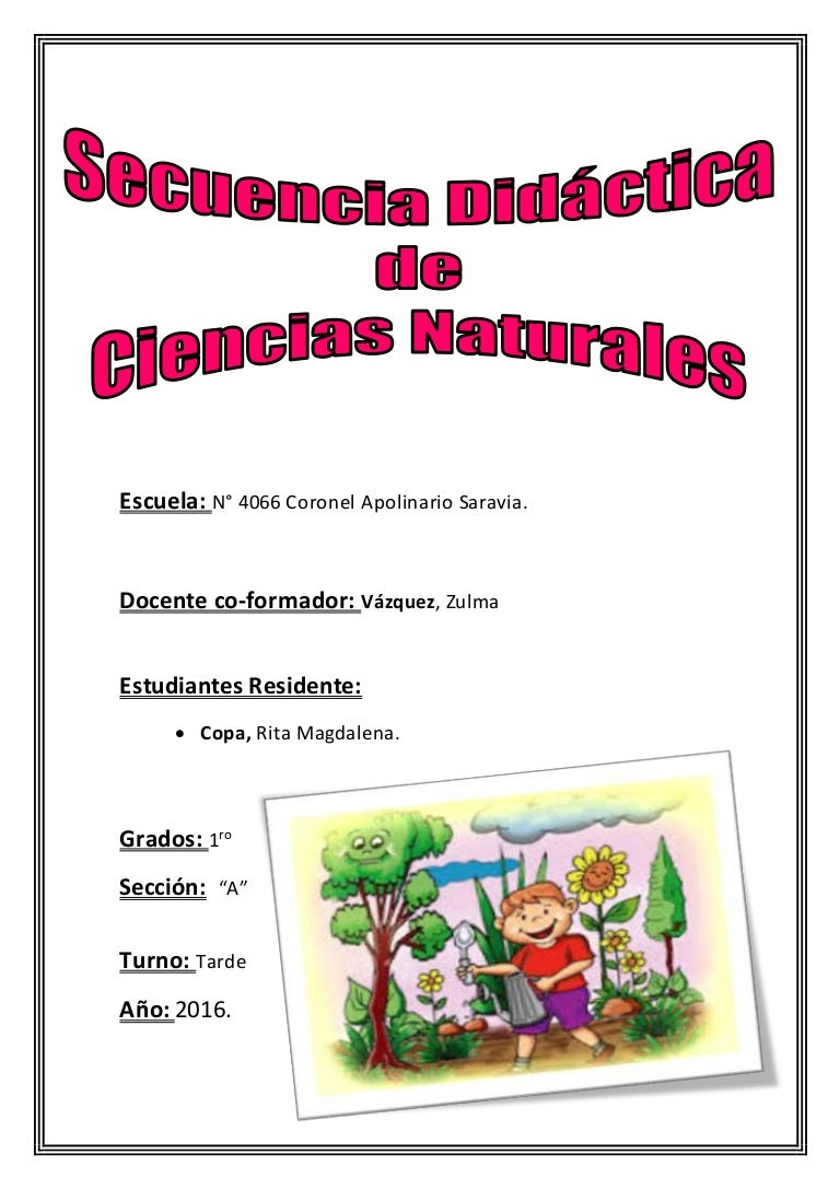 Secuencia Didactica De Ciencias Naturales