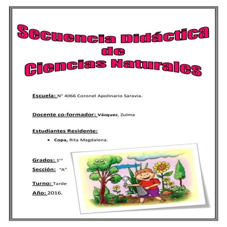 Secuencia Didáctica de Ciencias Naturales