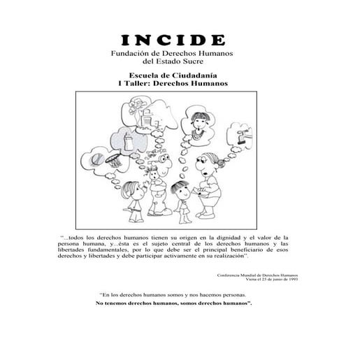 Escuela de ciudadanía, resúmen primer taller de derechos humanos