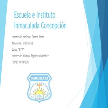 Escuela e instituto inmaculada concepción | PPTX