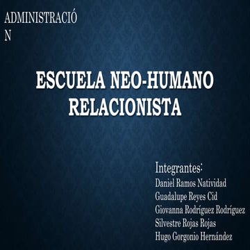 Escuela Neo-humano Relacionista