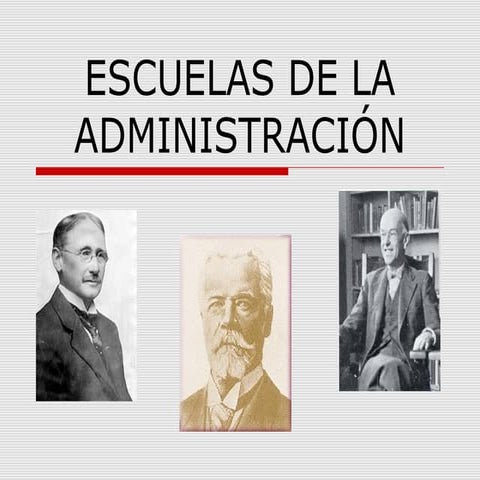Escuelas de la administración