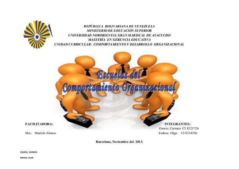 Escuelas del comportamiento organizacional