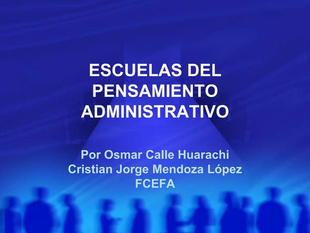 Escuelas del pensamiento administra...