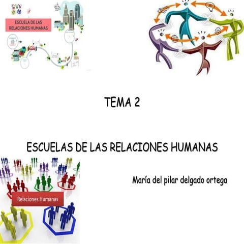 Escuelas de relaciones humanas  maria del pilar delgado ortega