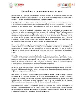 Turismo y Museos: Una mirada  a las esculturas de Zacatecas