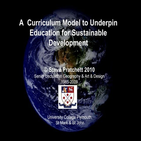 A  Curriculum Model to Underpin Education for Sustainable Development