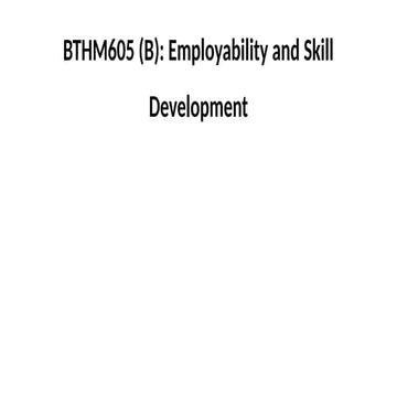 This ppt of first chapter of employability and skills development