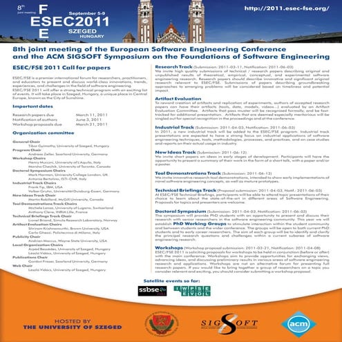 ESEC/FSE 2011 CFP - letter