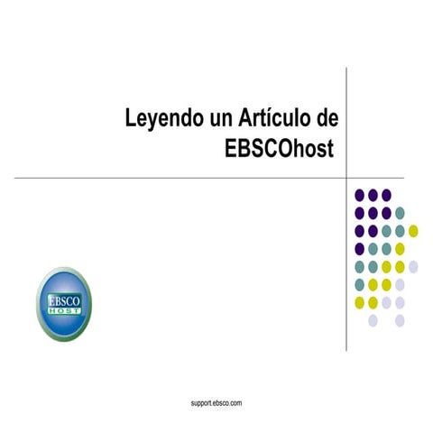 Leyendo un artículo de Ebsco host