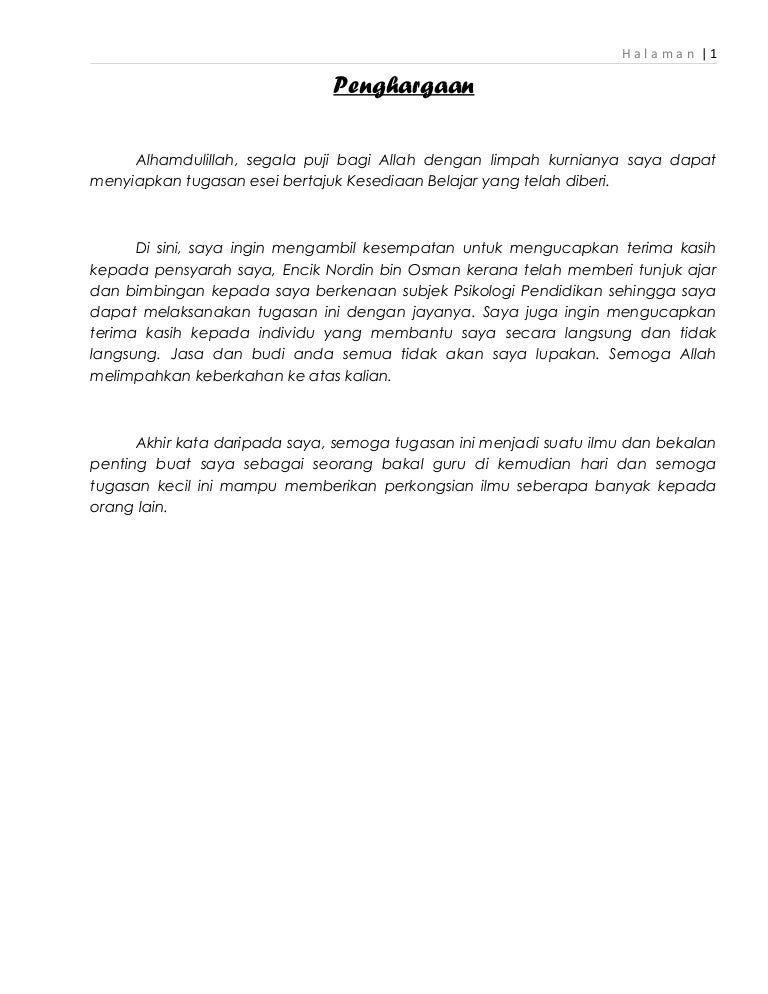 Kesediaan Belajar Maksud Jenis2 Faktor2 Mempengaruhi Implikasi Te