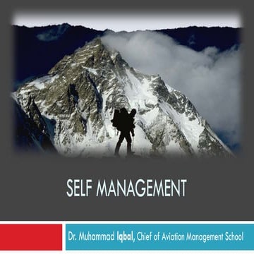 Self Management: Goal Setting and Time Management