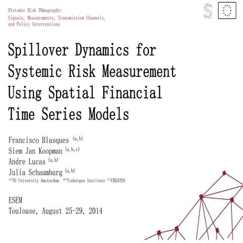 Spillover dynamics for sistemic risk measurement using spatial financial time...