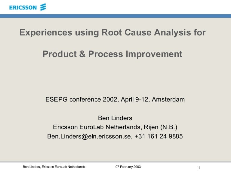 experiences using root cause analysis for improvement ben linders e