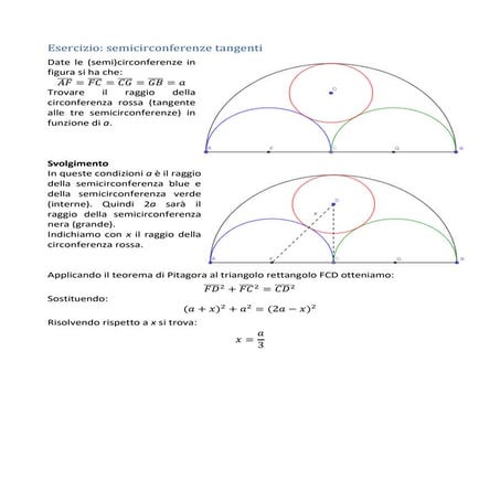 Esercizio   semicirconferenze tangenti [sc]