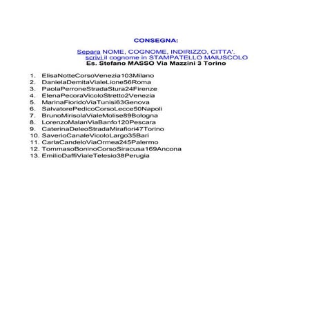 Esercizi per imparare word a cura di emilia abelli