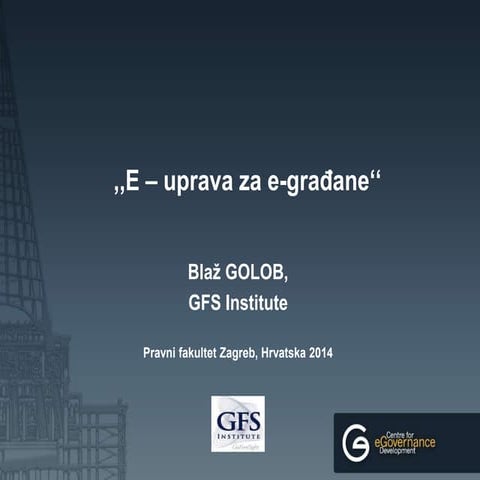 Blaž Golob: "E-services za e-građane"
