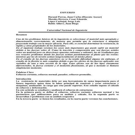 Esfuerzo resistencia de materiales