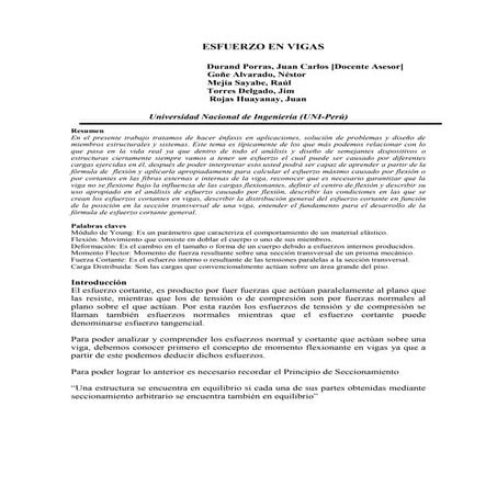 Esfuerzo en vigas 