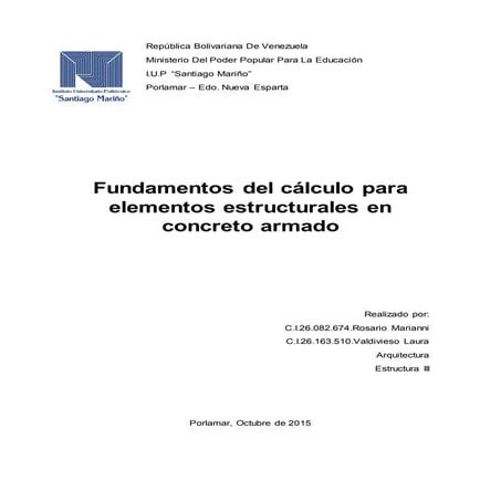 Esfuerzos de estructuras en concreto armado | DOCX