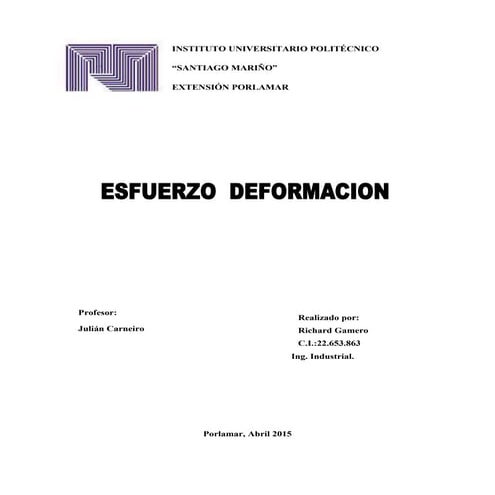 Esfuerzo y deformación