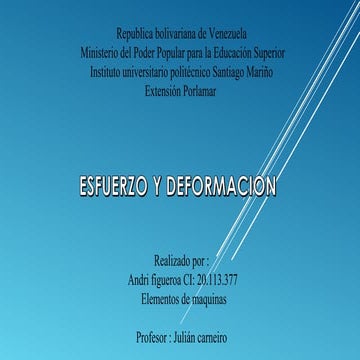 Esfuerzo y deformación