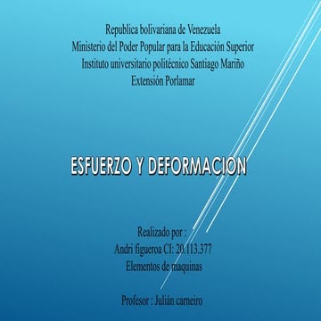 Esfuerzo y deformación