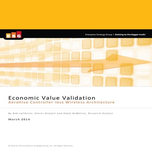 Economic Value Validation by ESG