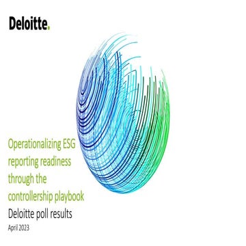 Few are Confident in Their Organizations’ Ability to Report on ESG Financials