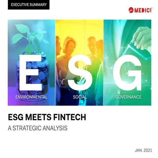ESG Meets FinTech – A Strategic Analysis Executive Summary