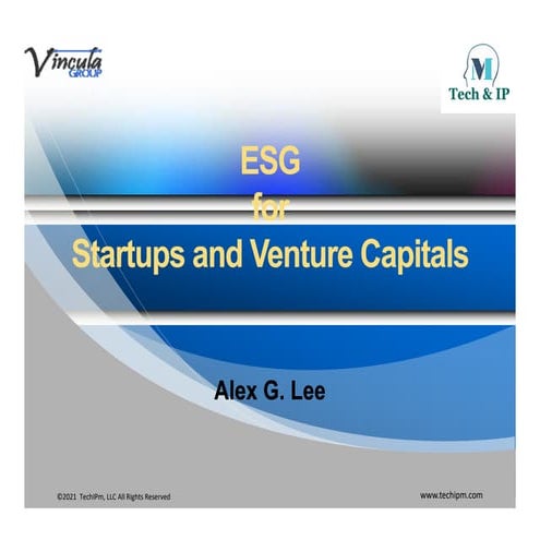 ESG for Startups and Venture Capitals