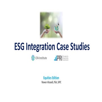 Esg integration equities and fixed income (v1.1)