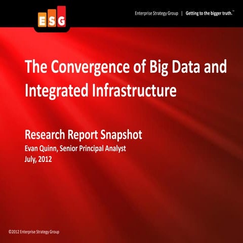 ESG Research Report Snapshot Big Data and Integrated Infrastructure Aug 2012