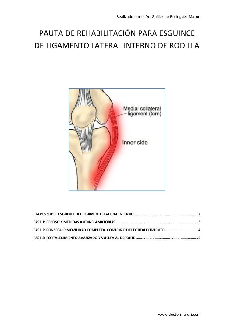 rotura ligamento lateral interno rodilla sintomas