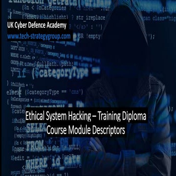 Ethical System Hacking- Cyber Training Diploma 