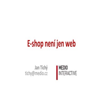 E-shop není jen web