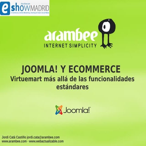 Eshow2012 Madrid, Joomla y Ecommerce