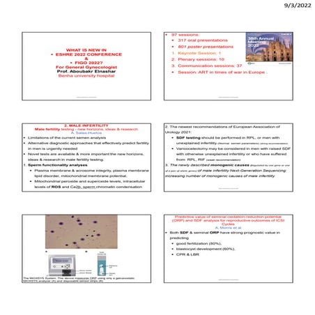 WHAT IS NEW IN ESHRE 2022 AND FIGO 2022 FOR GENERAL GYNAECOLOGIST