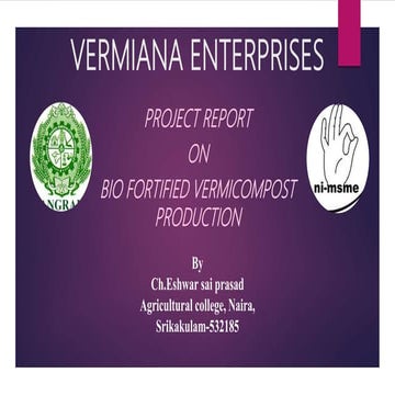 DPR on biofortified vermicompost